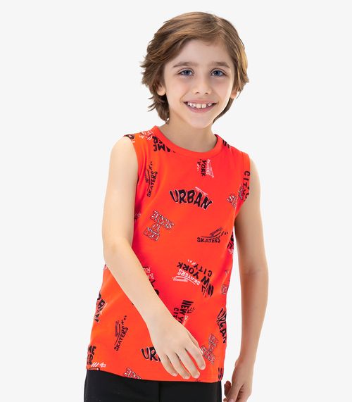 Conjunto Infantil Regata Com Bermuda Rovi Kids Laranja