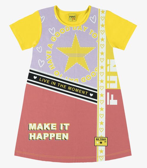 Vestido Infantil Rovi Kids Amarelo