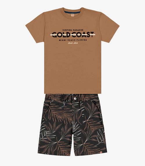 Conjunto Infantil Menino Trick Nick Marrom