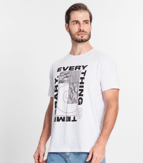 Camiseta Masculina Estampada Select Branco