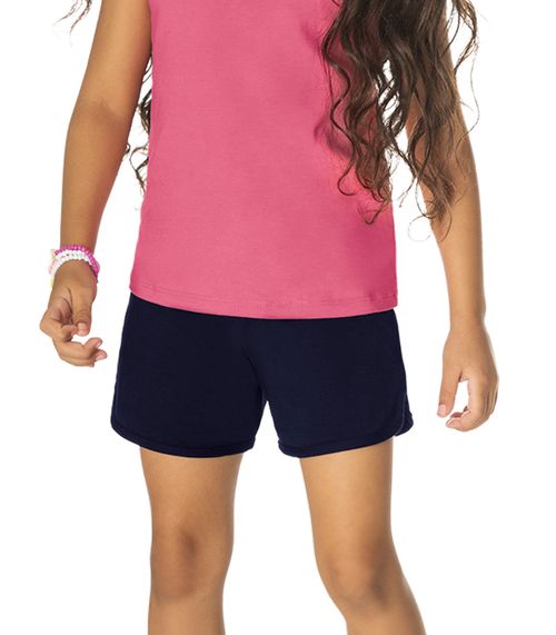 Shorts Básico Infantil Feminino Rovitex Kids Azul