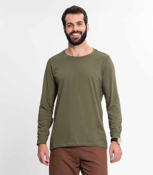 Camiseta Meia Malha Básica Masculina Kohmar Verde