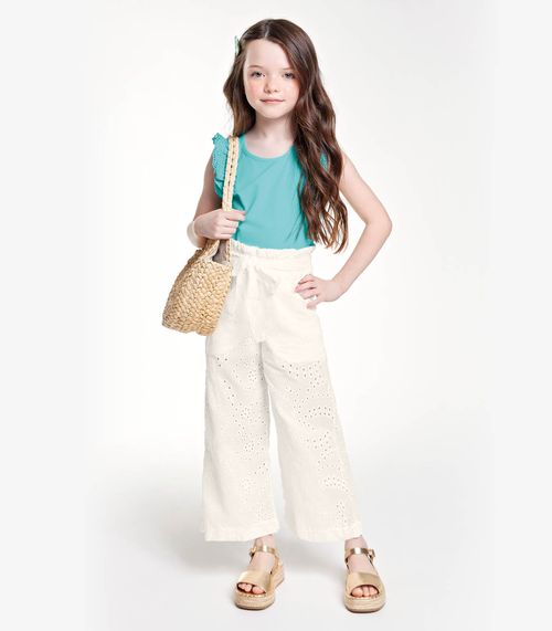Calça Infantil Clochard Wide Leg Trick Nick Bege
