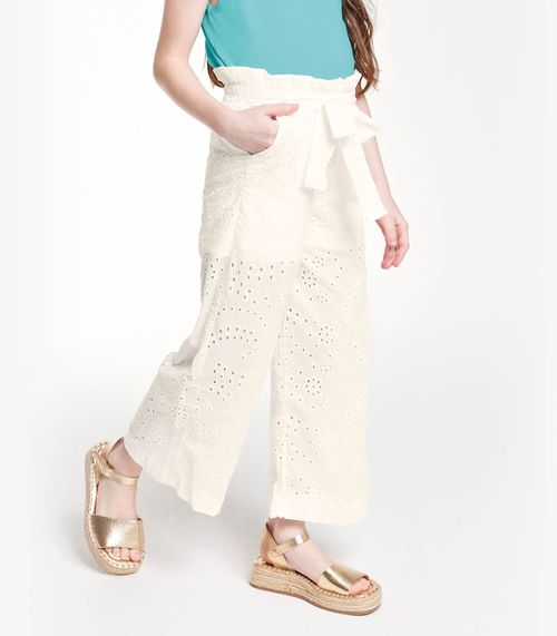 Calça Infantil Clochard Wide Leg Trick Nick Bege