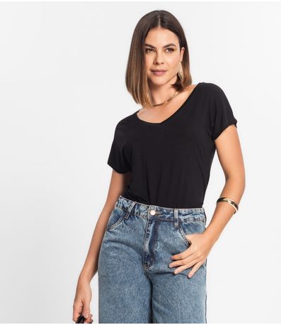 Kit 5 Blusas Femininas Viscotorcion Rovitex Preto
