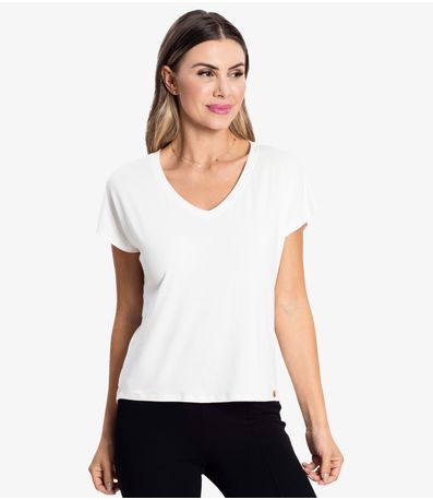 Kit 5 Blusas Femininas Viscotorcion Rovitex Branco