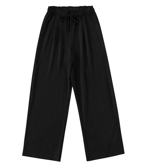 Calça De Viscose Rajada Feminina Endless Preto