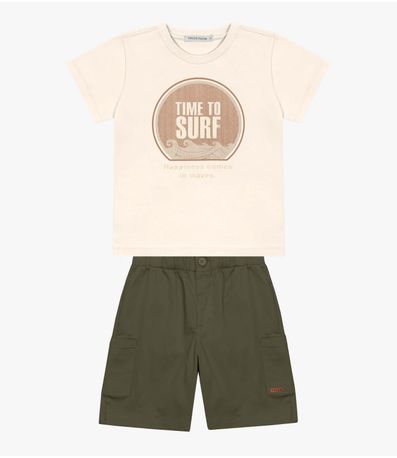 Conjunto Infantil Masculino Trick Nick Bege
