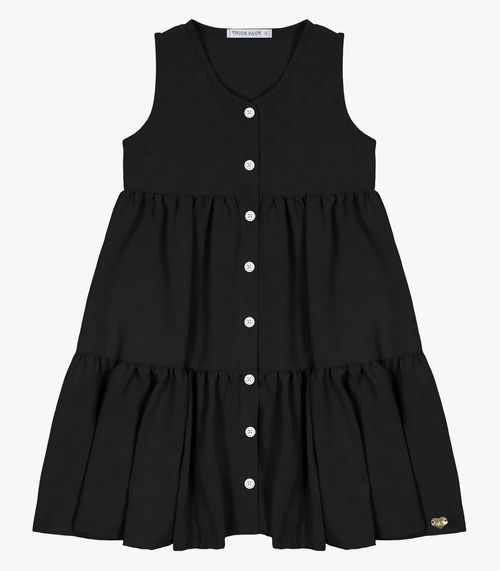 Vestido Infantil Em Air Flow Trick Nick Preto