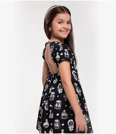 Vestido Infantil Trick Nick Preto
