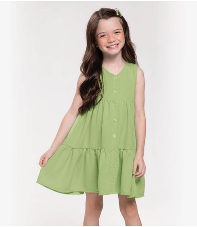 Vestido Infantil Em Air Flow Trick Nick Verde