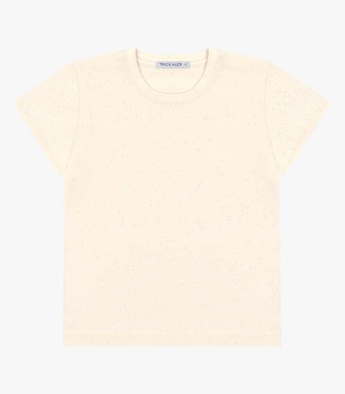 Blusa Infantil Feminina Com Glitter Trick Nick Bege