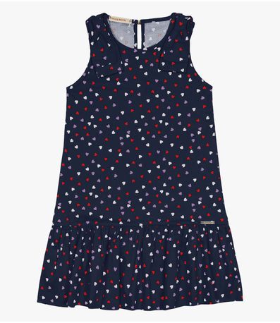 Vestido Infantil Com Laço Trick Nick Azul