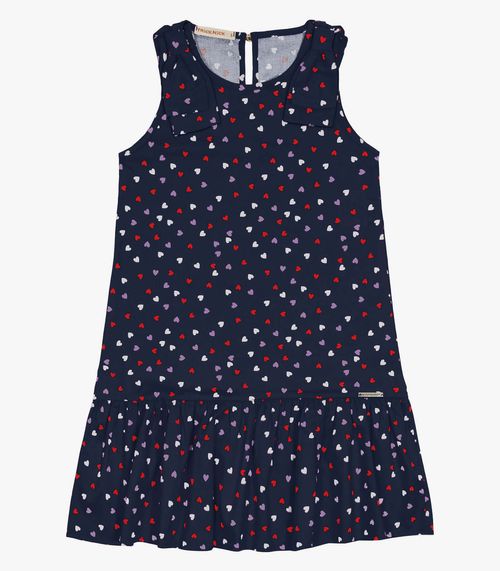 Vestido Infantil Com Laço Trick Nick Azul