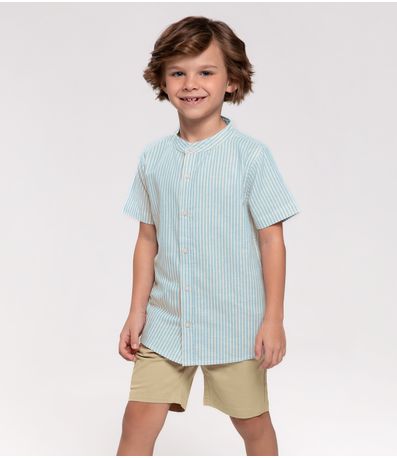 Conjunto Infantil Masculino Listrado Trick Nick Azul