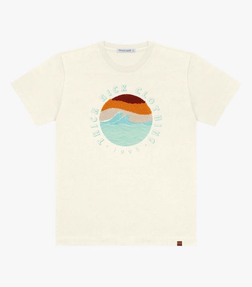 Camiseta Infantil Trick Nick Bege