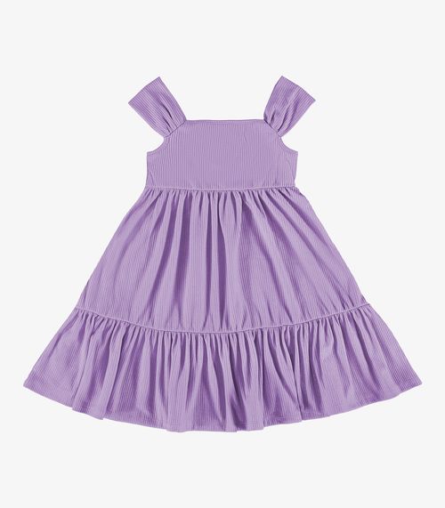 Vestido Infantil Canelado Rovi Kids Roxo