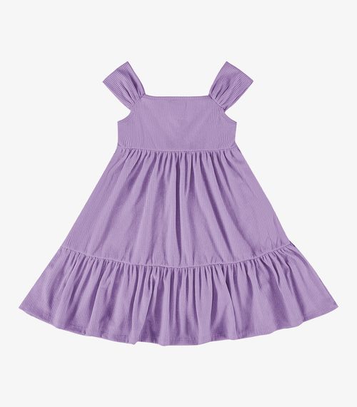 Vestido Infantil Canelado Rovi Kids Roxo