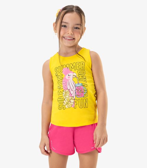Regata Infantil Feminina Rovi Kids Amarelo