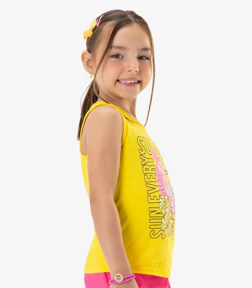 Regata Infantil Feminina Rovi Kids Amarelo