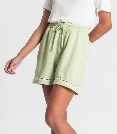 Shorts Feminino Em Moletinho Rovitex Verde