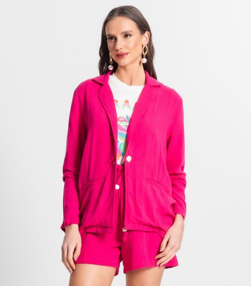 Blazer De Linho Strong Feminino Endless Rosa