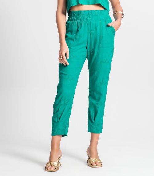 Calça De Linho Feminina Endless Verde