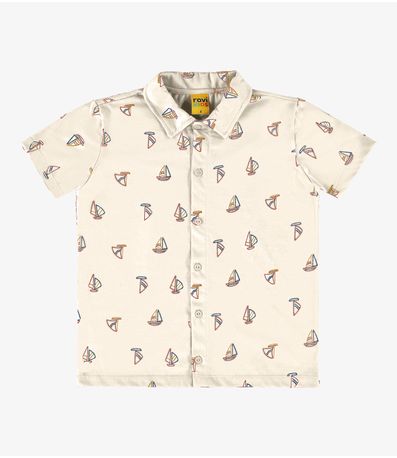 Camisa Infantil Masculina Rovi Kids Bege