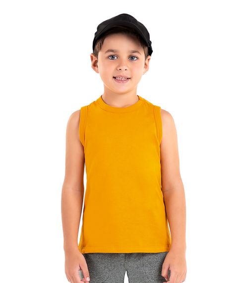 Regata Básica Infantil Masculina Rovitex Kids Amarelo