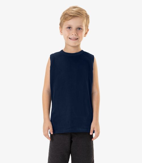 Regata Básica Infantil Masculina Rovitex Kids Azul