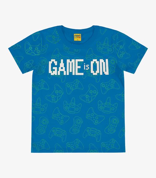 Camiseta Infantil Masculina Game Rovi Kids Azul