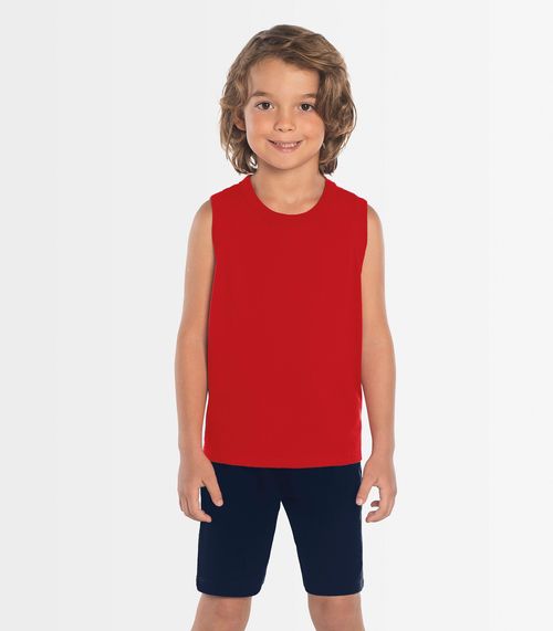 Regata Básica Infantil Masculina Rovitex Kids Vermelho