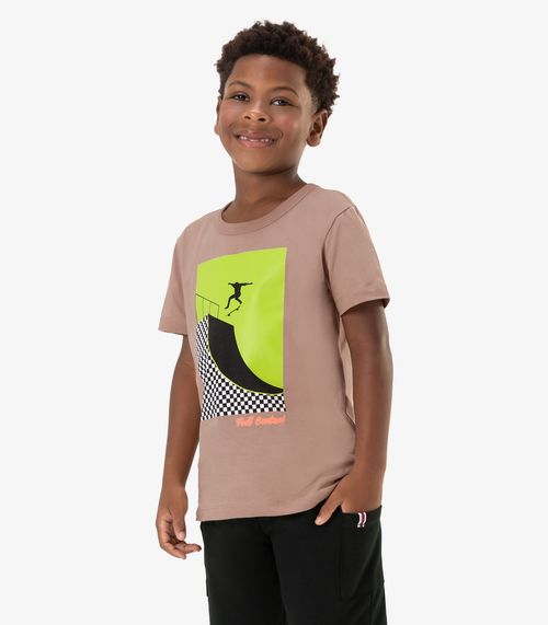 Camiseta Infantil Menino Rovi Kids Marrom