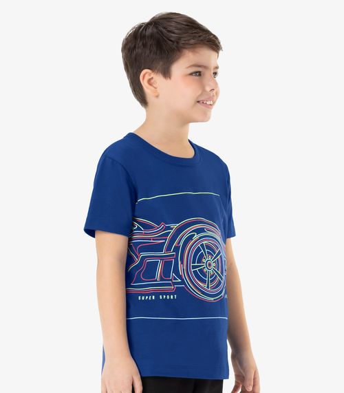 Camiseta Infantil Masculina Rovi Kids Azul