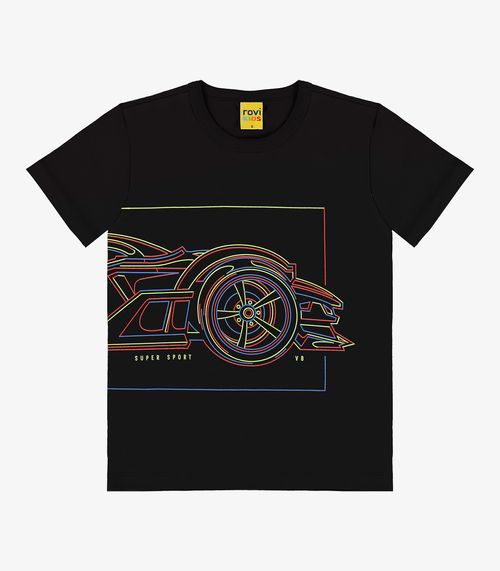 Camiseta Infantil Masculina Rovi Kids Preto