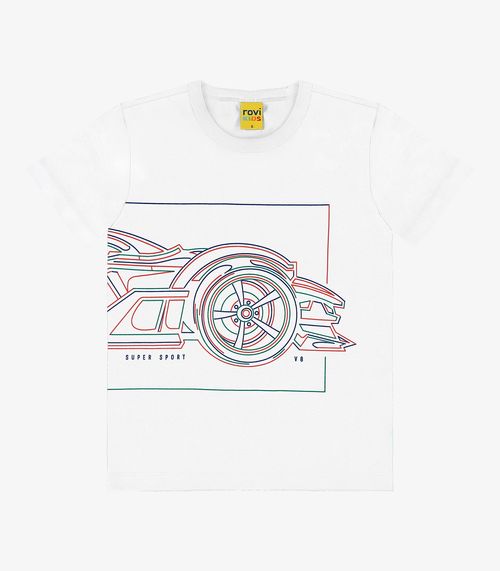 Camiseta Infantil Masculina Rovi Kids Branco