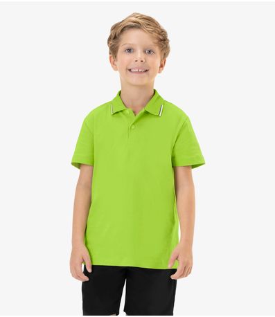 Polo Infantil Em Meia Malha Rovi Kids Verde