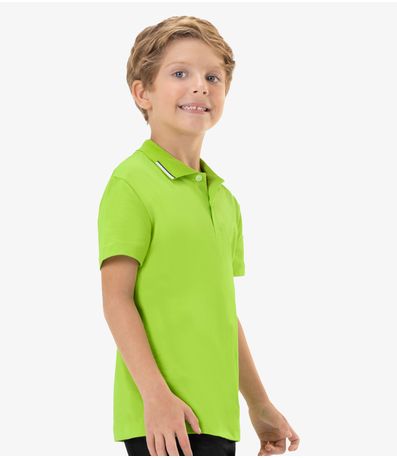 Polo Infantil Em Meia Malha Rovi Kids Verde
