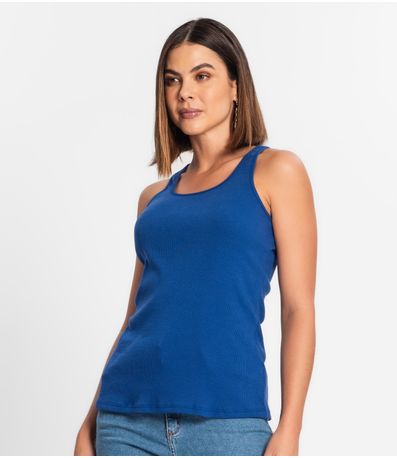 Regata Feminina Em Ribana Rovitex Azul