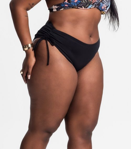 Calcinha Biquíni Plus Size Uni Femme Preto