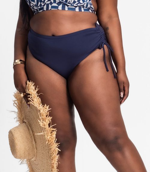 Calcinha Biquíni Plus Size Uni Femme Azul