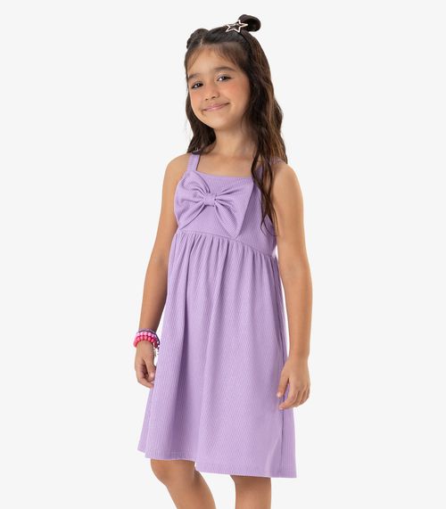 Vestido Infantil Com Laço Rovi Kids Roxo