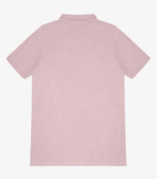 Camisa Polo Básica Plus Size MMT Rosa