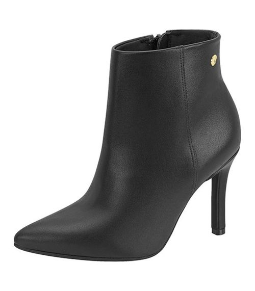 Bota Feminina Bico Fino Cano Curto Vizzano Preto