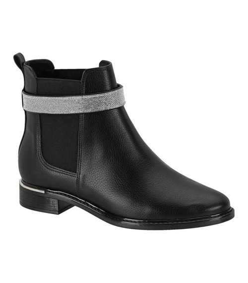 Bota Feminina Chelsea Com Strass Vizzano Preto