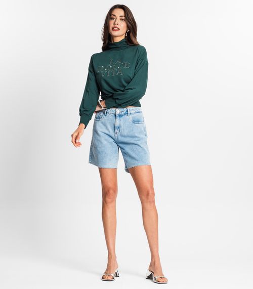 Bermuda  Feminina Jeans Sawary Azul