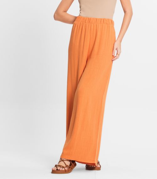 Calça Feminina Pantalona Lisa Select Laranja