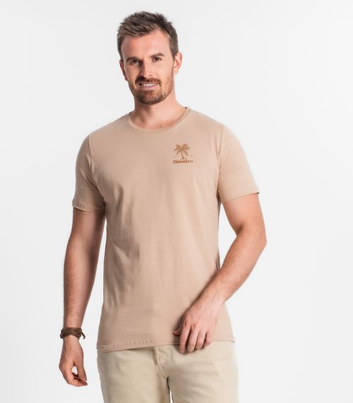 Camiseta Estampada Masculina Diametro Marrom