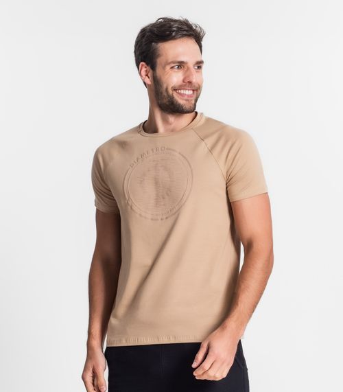 Camiseta Em Cotton Leve Masculina Diametro Marrom