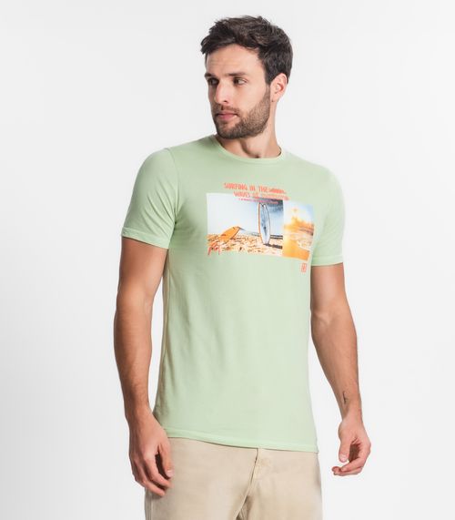 Camiseta Masculina Estampada Diametro Verde